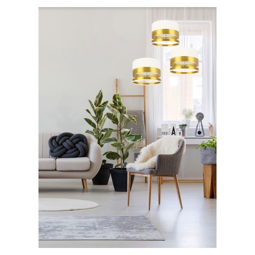 Πολύφωτο κρεμαστό σε ράγα MILO 3xE27/60W/230V χρυσό