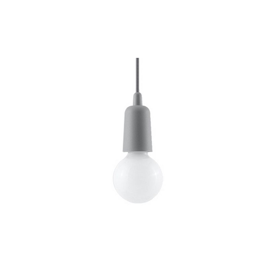 Πολύφωτο με αλυσίδα DIEGO 1xE27/60W/230V γκρι