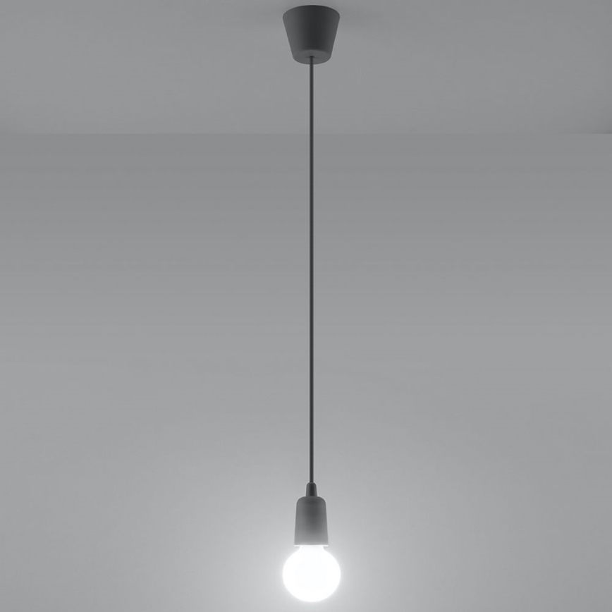 Πολύφωτο με αλυσίδα DIEGO 1xE27/60W/230V γκρι