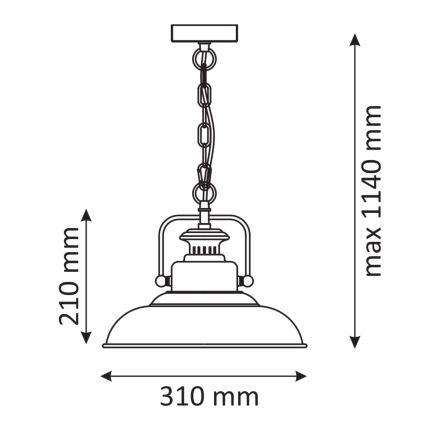 Πολύφωτο με αλυσίδα ICELAND 1xE27/20W/230V