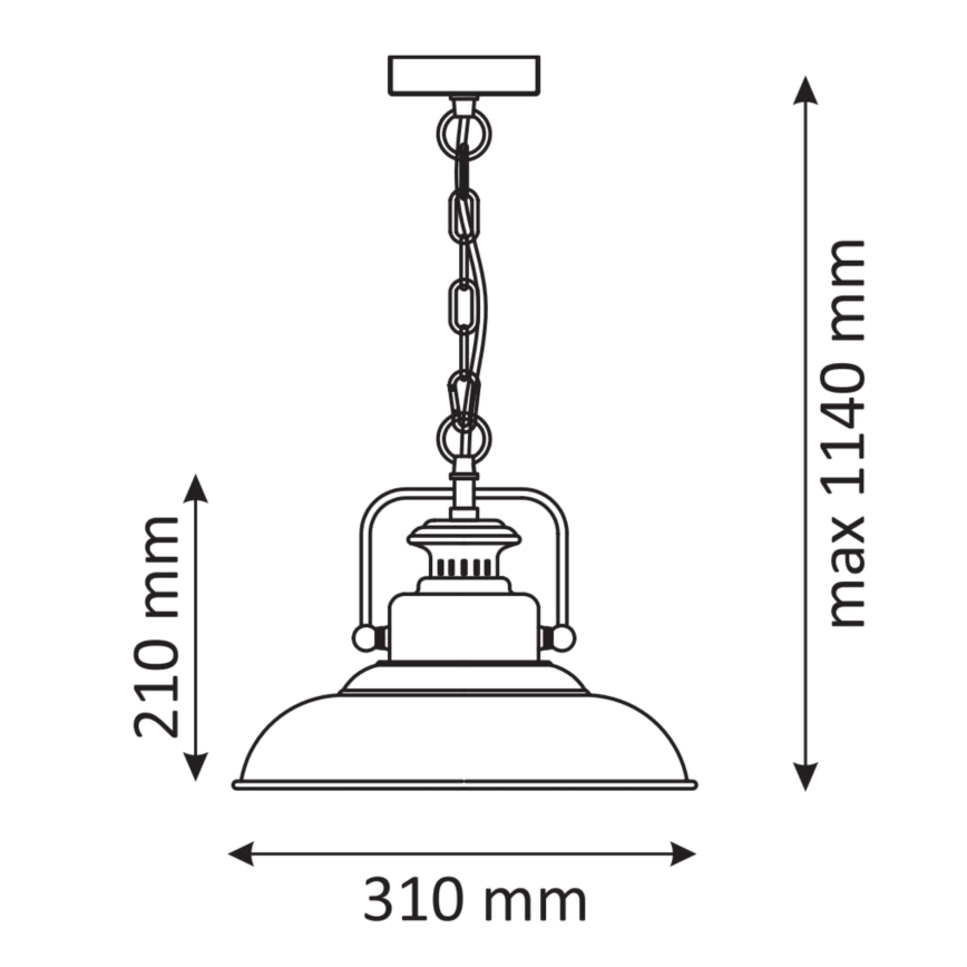 Πολύφωτο με αλυσίδα ICELAND 1xE27/20W/230V