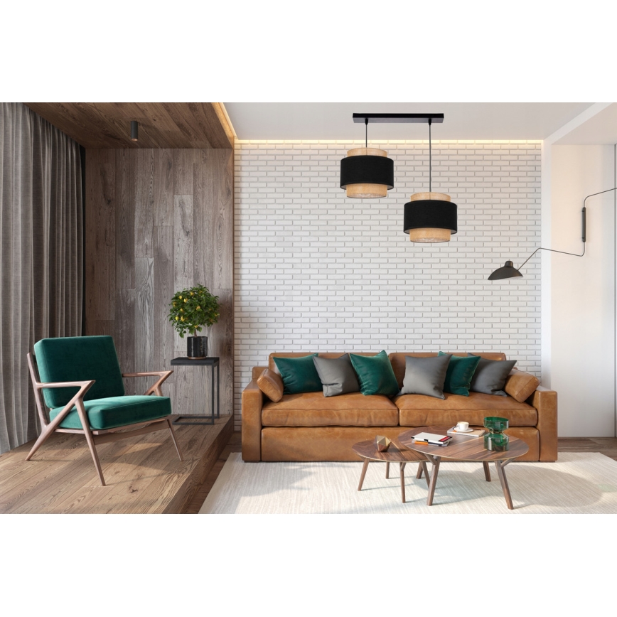 Πολύφωτο με συρματόσχοινο 2xE27/60W/230V μπεζ