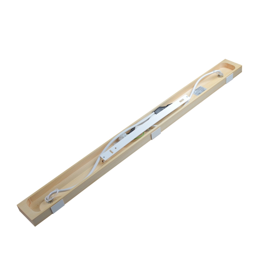 Πολύφωτο με συρματόσχοινο 3xE27/40W/230V οξιά/λευκό