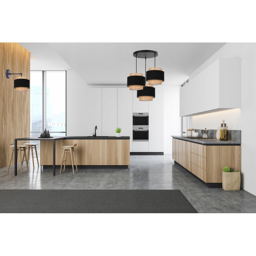 Πολύφωτο με συρματόσχοινο 3xE27/60W/230V μπεζ