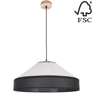 Πολύφωτο με συρματόσχοινο AMIGO 1xE27/60W/230V δρυς – FSC πιστοποιημένο