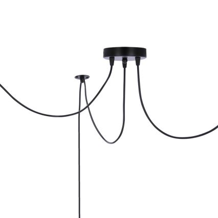 Πολύφωτο με συρματόσχοινο ASSAM 3xE27/60W/230V μαύρο