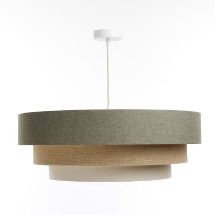 Πολύφωτο με συρματόσχοινο BOHO TRINITI 1xE27/60W/230V γκρι/μπεζ/κρεμ