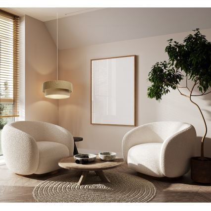Πολύφωτο με συρματόσχοινο BOHO TRINITI 1xE27/60W/230V καφέ/μπεζ