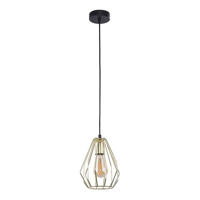 Πολύφωτο με συρματόσχοινο BRYLANT 1xE27/60W/230V χρυσαφί