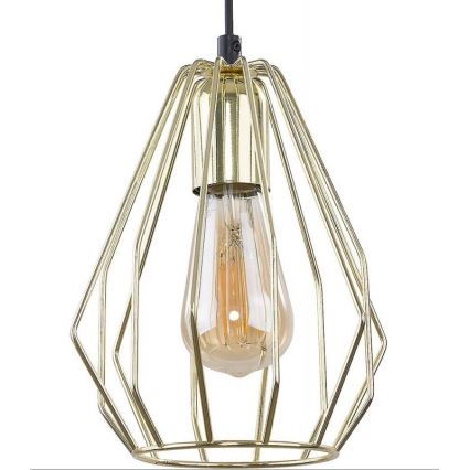 Πολύφωτο με συρματόσχοινο BRYLANT 1xE27/60W/230V χρυσαφί