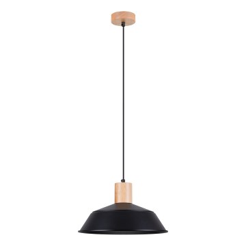 Πολύφωτο με συρματόσχοινο FANO 1xE27/15W/230V διάμετρος 34 cm μαύρο