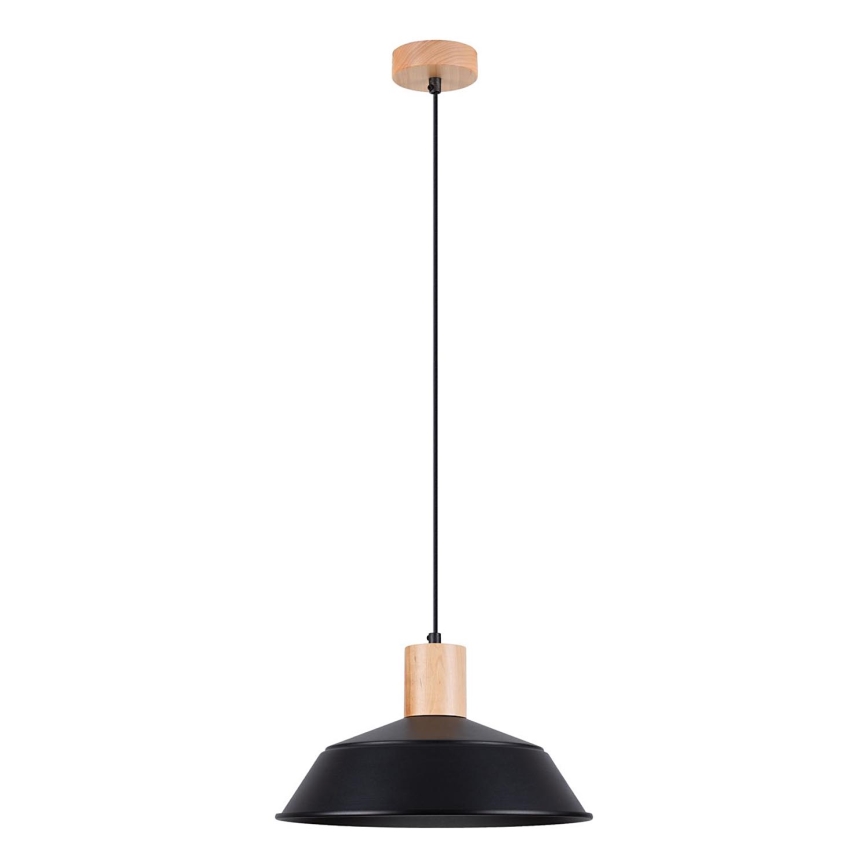 Πολύφωτο με συρματόσχοινο FANO 1xE27/15W/230V διάμετρος 34 cm μαύρο