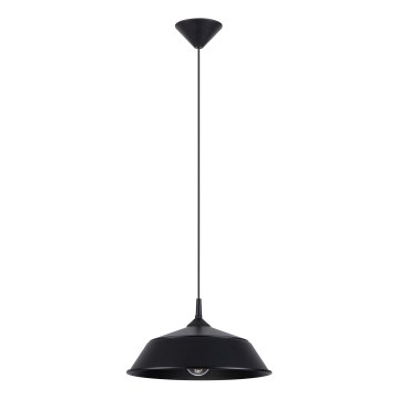 Πολύφωτο με συρματόσχοινο FRIKA 1xE27/15W/230V διάμετρος 34 cm μαύρο