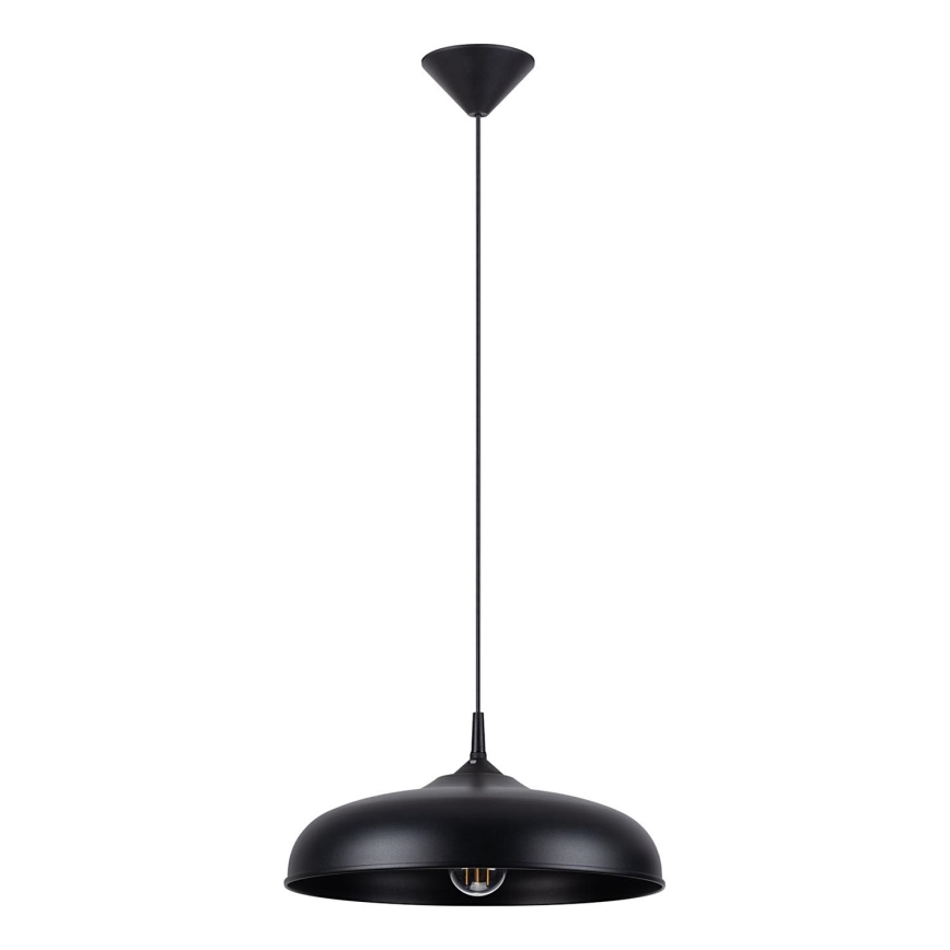 Πολύφωτο με συρματόσχοινο GINA 1xE27/15W/230V διάμετρος 38 cm μαύρο