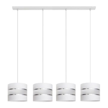 Πολύφωτο με συρματόσχοινο HELEN 4xE27/15W/230V λευκό