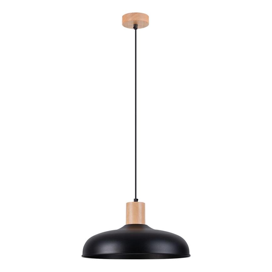 Πολύφωτο με συρματόσχοινο INDY 1xE27/15W/230V διάμετρος 38 cm μαύρο