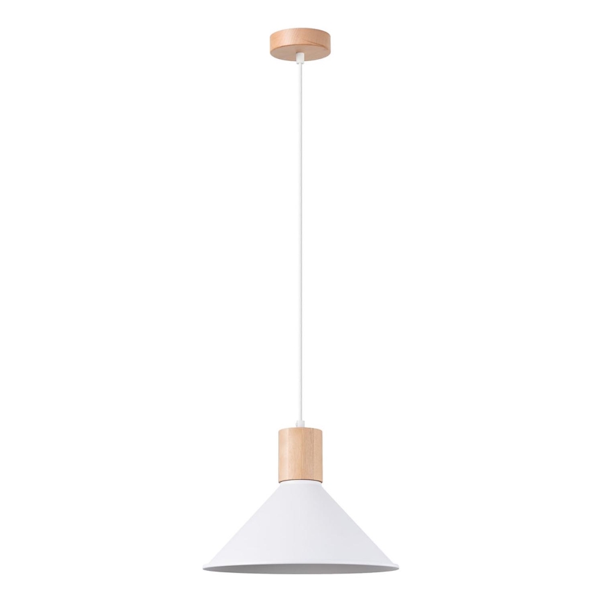 Πολύφωτο με συρματόσχοινο JAGA 1xE27/15W/230V διάμετρος 30 cm λευκό