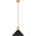 Πολύφωτο με συρματόσχοινο JAGA 1xE27/15W/230V διάμετρος 30 cm μαύρο