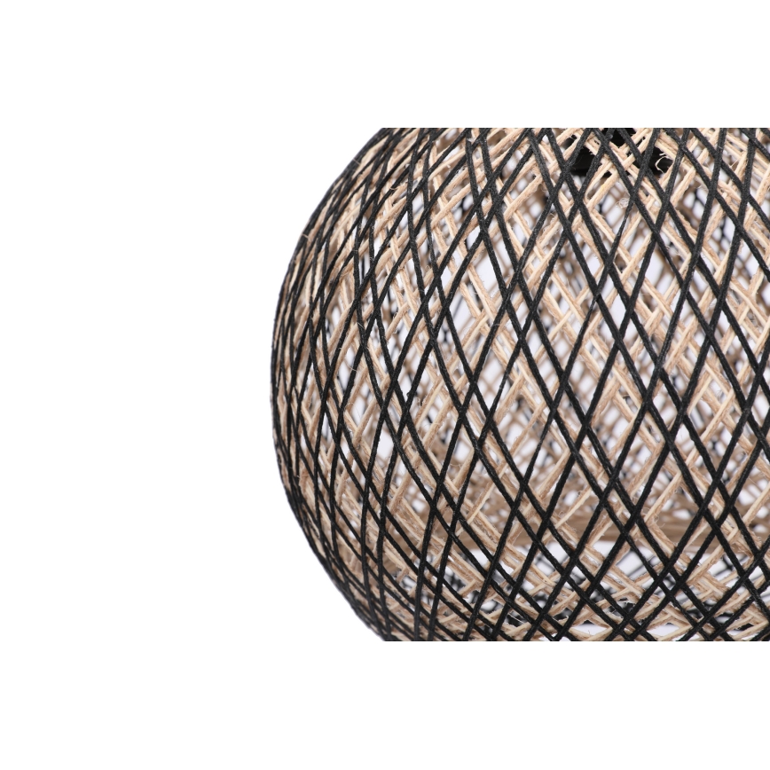 Πολύφωτο με συρματόσχοινο JUTE 1xE27/60W/230V μαύρο