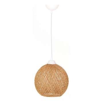 Πολύφωτο με συρματόσχοινο JUTE 1xE27/60W/230V μπεζ