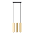 Πολύφωτο με συρματόσχοινο LAGOS 3xGU10/10W/230V χρυσαφί