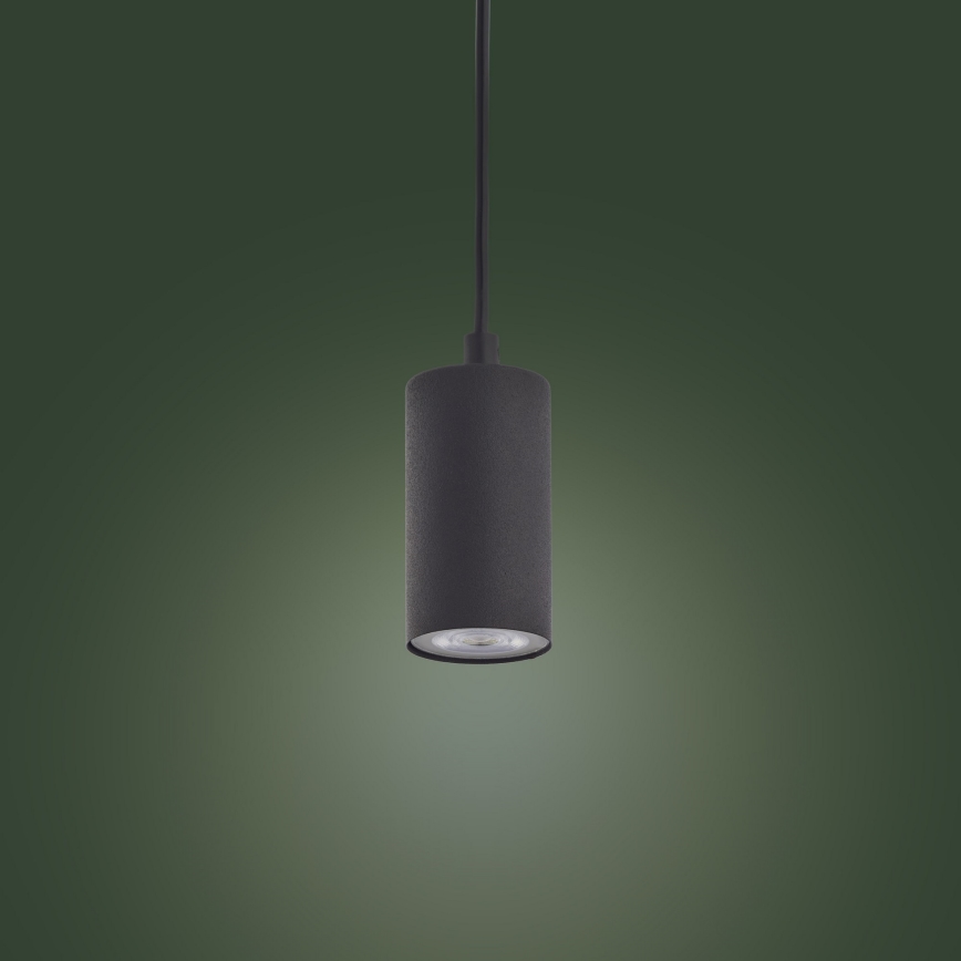 Πολύφωτο με συρματόσχοινο LOGAN BLACK 1xGU10/10W/230V