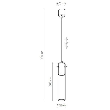 Πολύφωτο με συρματόσχοινο LOOK GRAPHITE 1xGU10/10W/230V