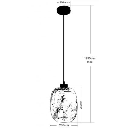 Πολύφωτο με συρματόσχοινο MARLBE 1xE27/60W/230V μωβ