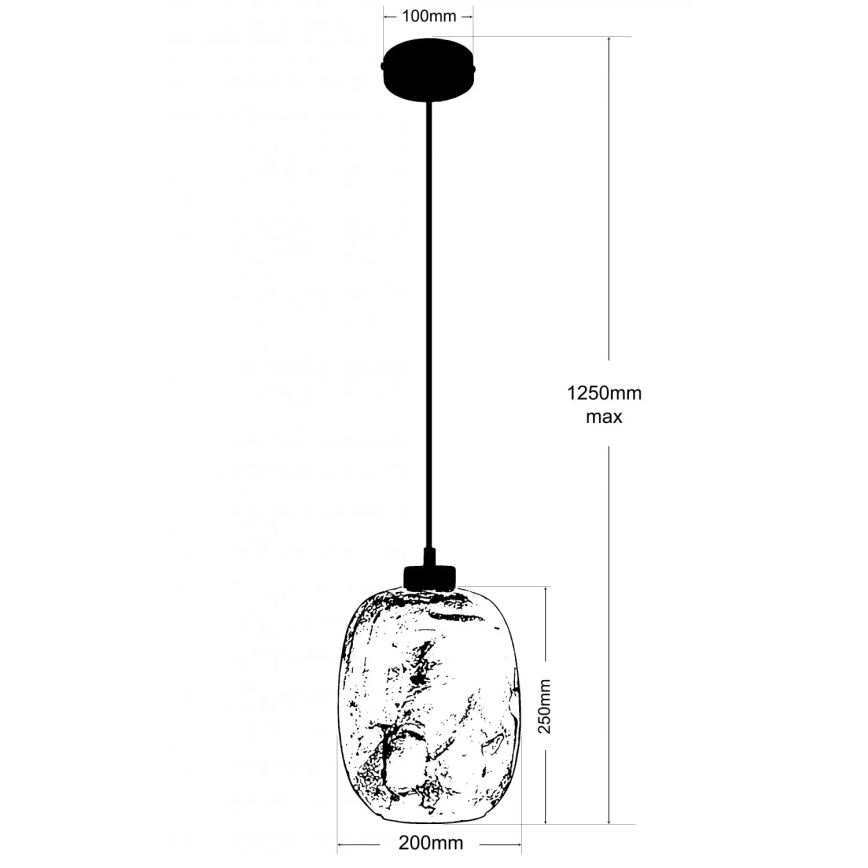 Πολύφωτο με συρματόσχοινο MARLBE 1xE27/60W/230V μωβ