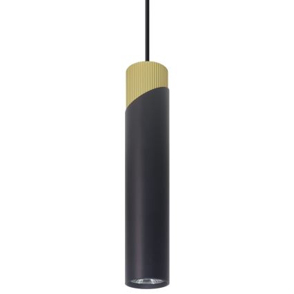 Πολύφωτο με συρματόσχοινο NEO 1xGU10/8W/230V μαύρο/χρυσαφί