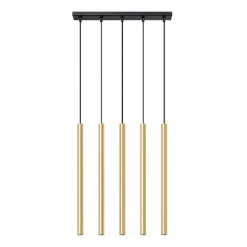 Πολύφωτο με συρματόσχοινο PASTELO 5xG9/8W/230V χρυσαφί