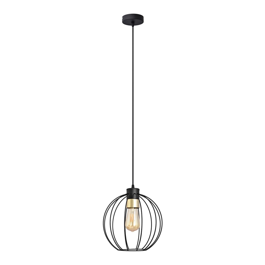 Πολύφωτο με συρματόσχοινο STARLIGHT 1xE27/15W/230V μαύρο/χρυσαφί