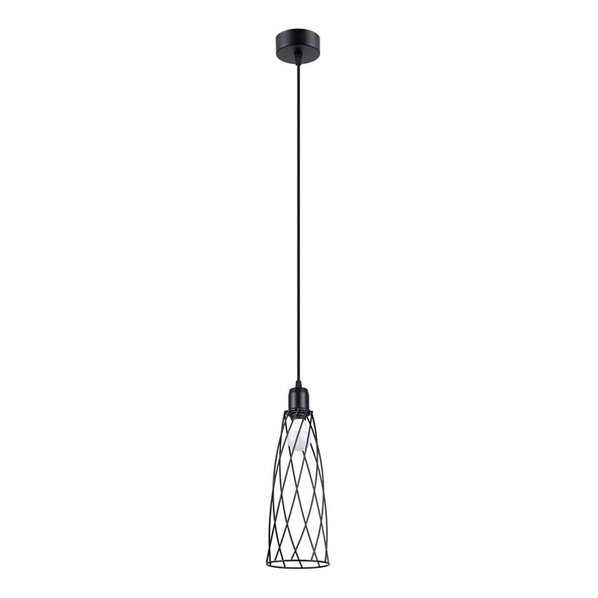 Πολύφωτο με συρματόσχοινο SUBA 1xE27/15W/230V μαύρο