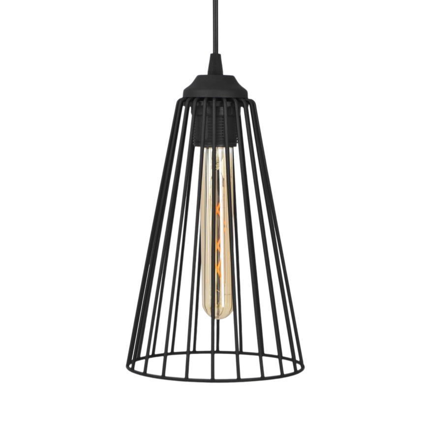 Πολύφωτο με συρματόσχοινο TORRI 3xE27/15W/230V μαύρο