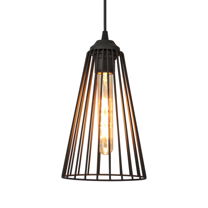 Πολύφωτο με συρματόσχοινο TORRI 3xE27/15W/230V μαύρο