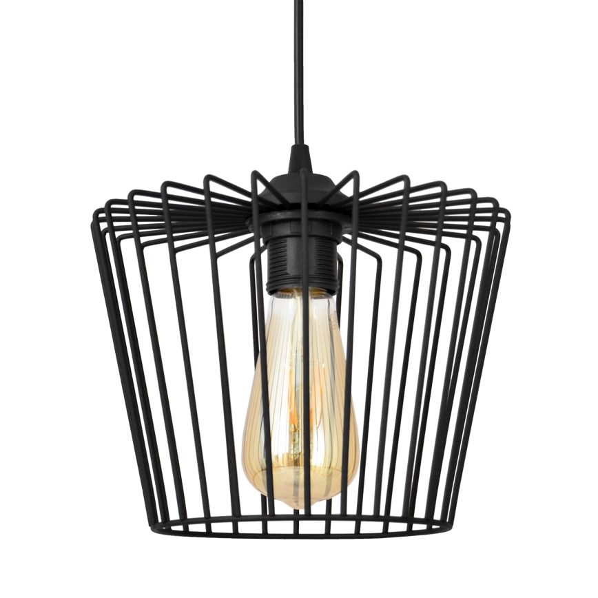 Πολύφωτο με συρματόσχοινο TORRI 3xE27/15W/230V μαύρο