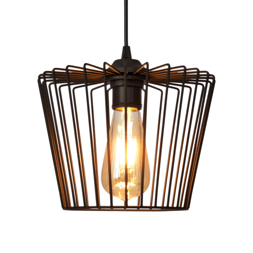 Πολύφωτο με συρματόσχοινο TORRI 3xE27/15W/230V μαύρο