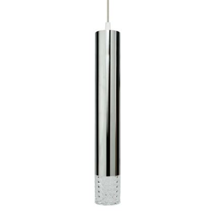 Πολύφωτο με συρματόσχοινο TUBI 1xGU10/8W/230V γυαλιστερό χρώμιο