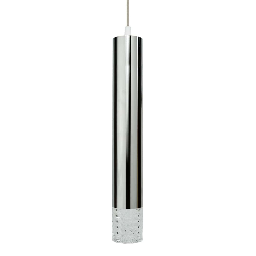 Πολύφωτο με συρματόσχοινο TUBI 1xGU10/8W/230V γυαλιστερό χρώμιο