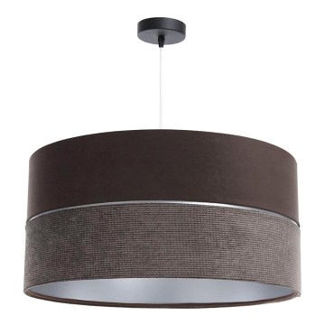 Πολύφωτο με συρματόσχοινο TWIST 1xE27/60W/230V καφέ/ασήμι
