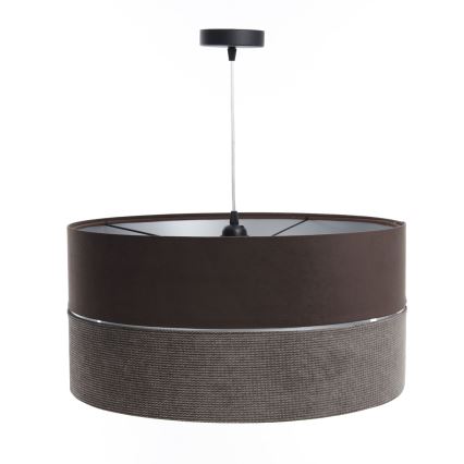 Πολύφωτο με συρματόσχοινο TWIST 1xE27/60W/230V καφέ/ασήμι