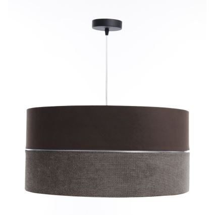 Πολύφωτο με συρματόσχοινο TWIST 1xE27/60W/230V καφέ/ασήμι