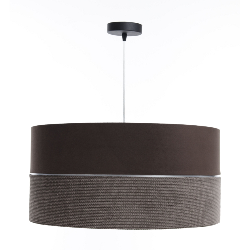 Πολύφωτο με συρματόσχοινο TWIST 1xE27/60W/230V καφέ/ασήμι