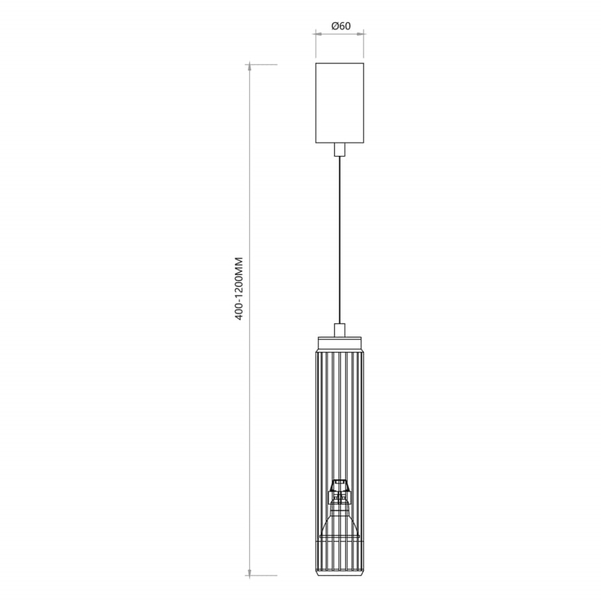 Πολύφωτο με συρματόσχοινο VERTICAL 1xGU10/8W/230V λευκό