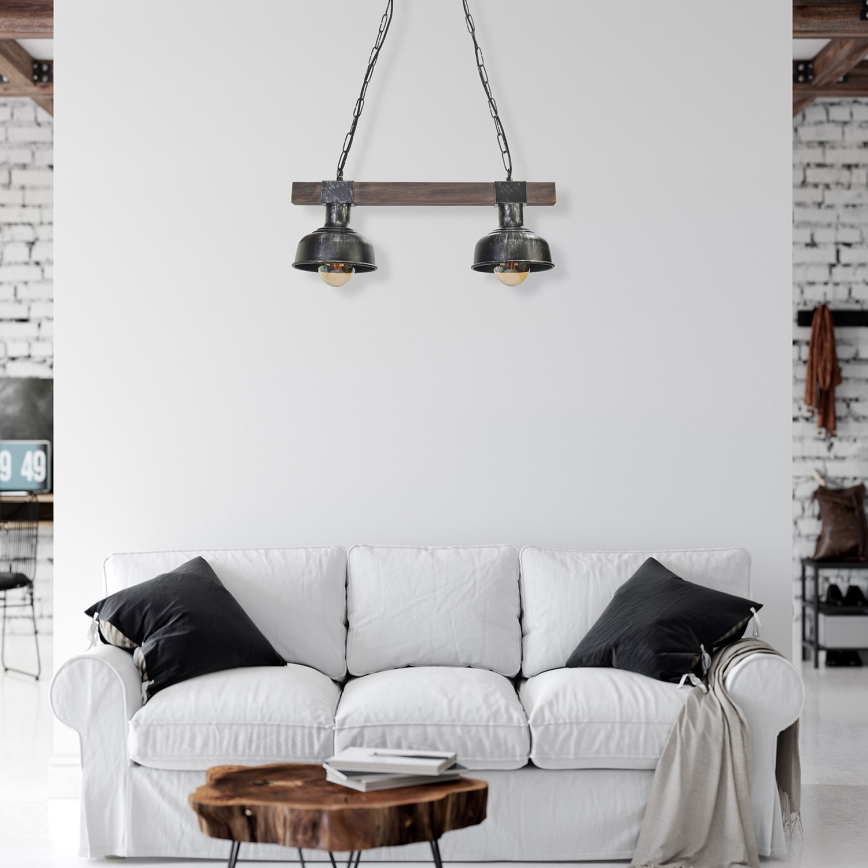 Πολύφωτο ράγα  FARO 2xE27/60W/230V