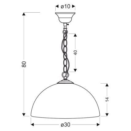 Πολύφωτο σε αλυσίδα SUGAR 1xE27/60W/230V λευκό