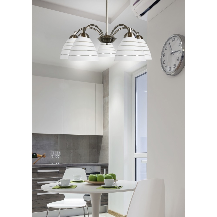 Πολύφωτο σε αλυσίδα ULI 5xE27/60W/230V