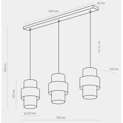 Πολύφωτο σε ράγα CALISTO 3xE27/15W/230V χρυσό/μαύρο