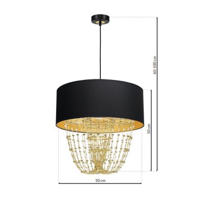 Πολύφωτο σε σχοινί ALMERIA 1xE27/60W/230V