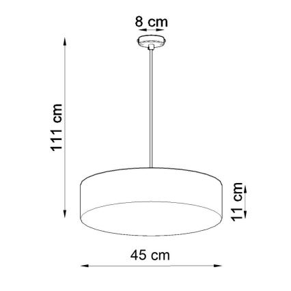 Πολύφωτο σε σχοινί ARENA 45 3xE27/60W/230V γκρι